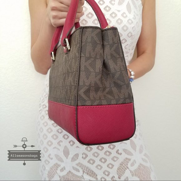 Michael Kors Kellen Xs satchel handbag cherry NWT - Picture 4 of 7